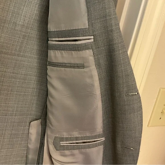 Ermenegildo Zegna Blazer, Gray, Classic Luxury for Men, Timeless, 44” Chest